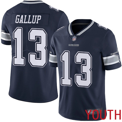 Youth Dallas Cowboys Limited Navy Blue Michael Gallup Home #13 Vapor Untouchable NFL Jersey